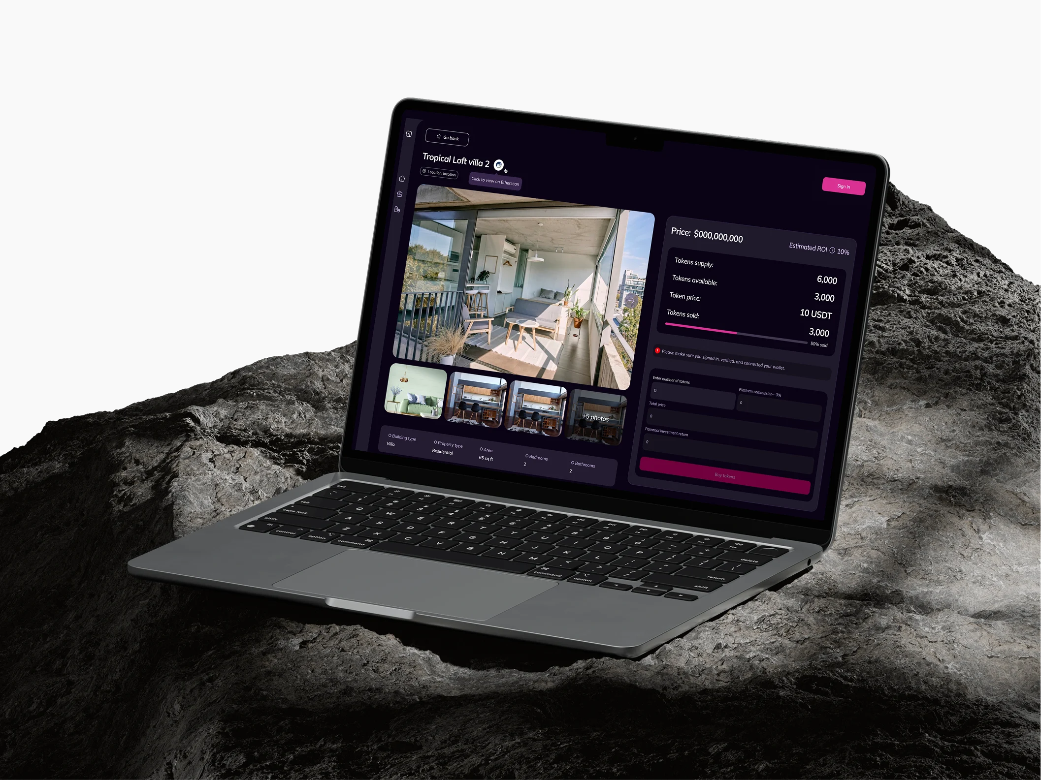 Tokenized real estate investment platform